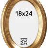 Molly ramme Oval Guld 18x24 cm