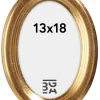 Molly ramme Oval Guld 13x18 cm
