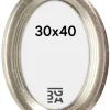 Molly ramme Oval Sølv 30x40 cm