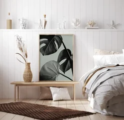 Monstera Teal I Plakat (21x29.7 cm (A4))