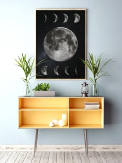 Moon Phases Plakat (21x29.7 cm (A4))