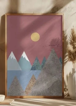 Mountain landscape Plakat (21x29.7 cm (A4))