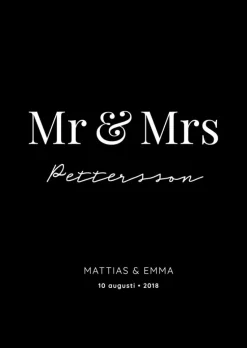 Mr Mrs - Black (21x29,7 cm (A4))