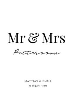 Mr Mrs - White (21x29,7 cm (A4))
