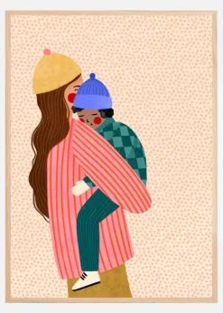 Mum and Boy Plakat (21x29.7 cm (A4))