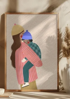 Mum and Boy Plakat (21x29.7 cm (A4))