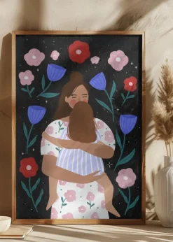 Mum Cuddles Plakat (21x29.7 cm (A4))