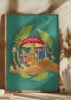 My Mushroom Cosmos Plakat (21x29.7 cm (A4))