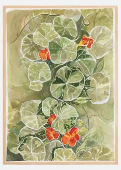 Nasturtium Tapestry Plakat (21x29.7 cm (A4))
