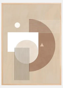 Neutral Semicircles Poster No.1 Plakat (21x29.7 cm (A4))