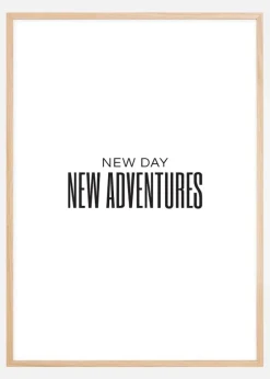 New day - NEW ADVENTURES Plakat (21x29.7 cm (A4))