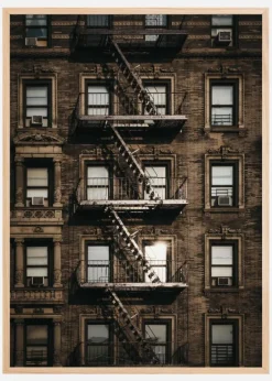 New York Fire Escape Plakat (21x29.7 cm (A4))