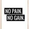 No Pain No Gain Plakat (21x29.7 cm (A4))