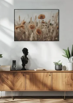 Orange Poppy Field Plakat (21x29.7 cm (A4))