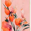 Orange Tulips Plakat (21x29.7 cm (A4))