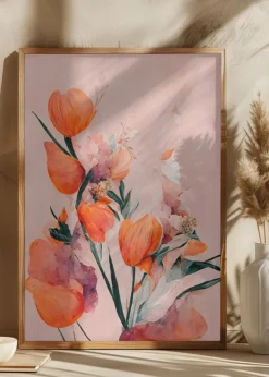 Orange Tulips Plakat (21x29.7 cm (A4))