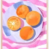 Orangen auf Teller Plakat (21x29.7 cm (A4))