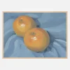 Oranges on Blue Plakat (21x29.7 cm (A4))