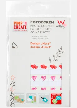 PAC Fotohjørner Heart - 84 STK