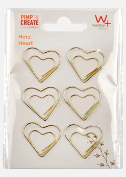 PAC Metal Paperclip Heart Guld