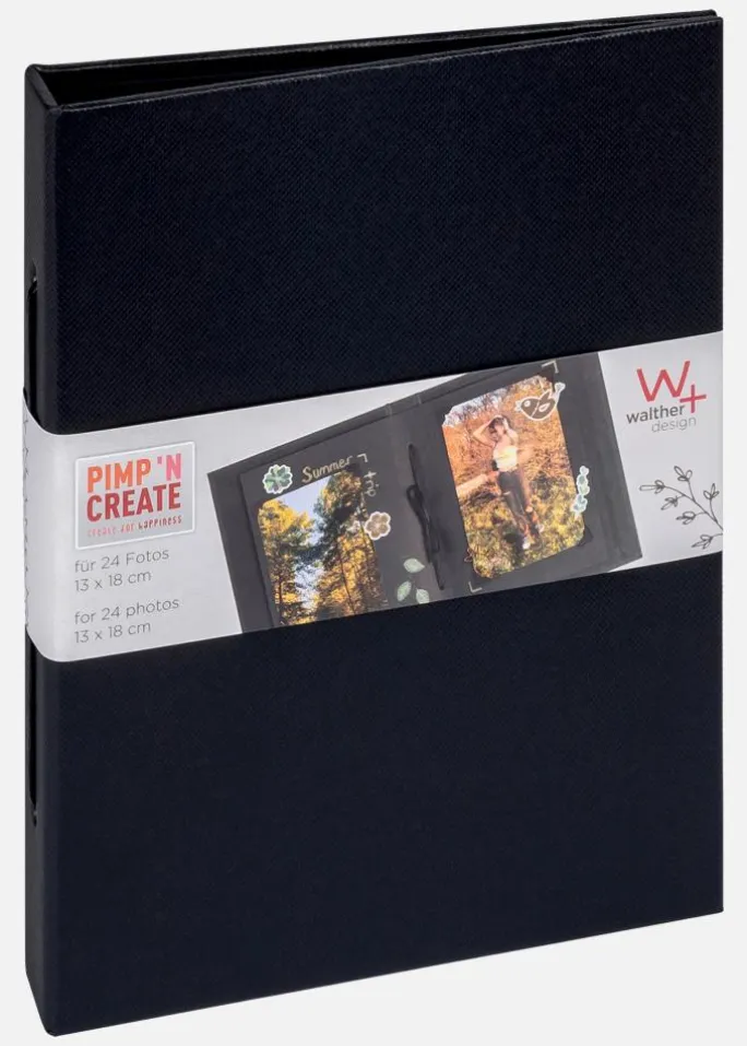 Pac Mini Album Sort - 13,5x18,5 cm (12 Sorte sider / 6 ark)