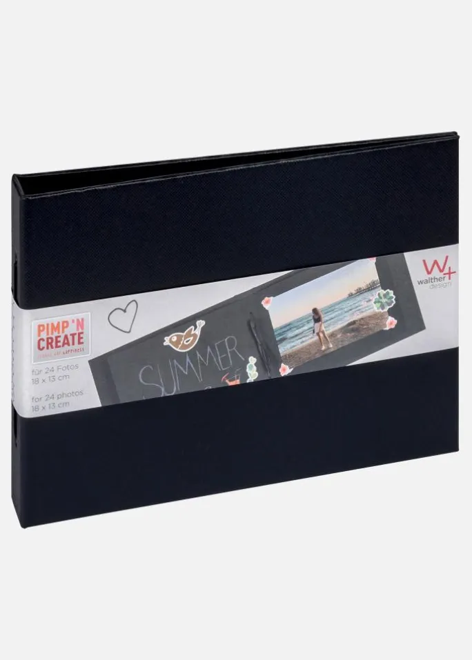 Pac Mini Album Sort - 15,5x11 cm (12 Sorte sider / 6 ark)