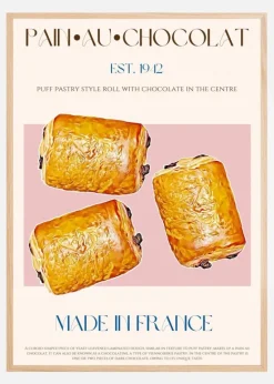 Pain Au Chocolat Print Plakat (21x29.7 cm (A4))