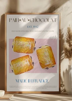 Pain Au Chocolat Print Plakat (21x29.7 cm (A4))