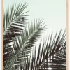 Palm leaves sky Plakat (21x29.7 cm (A4))