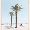 Palm tree at the beach Plakat (21x29.7 cm (A4))