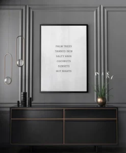 Palm trees - Tanned skin - Salty Hair Plakat (21x29.7 cm (A4))