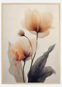 Parchment Flowers No 6 Plakat (21x29.7 cm (A4))