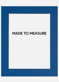 Passepartout Blå (Hvid kerne) - Bestilt efter mål