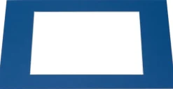 Passepartout Blå (Hvid kerne) - Bestilt efter mål