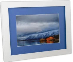 Passepartout Blå (Hvid kerne) - Bestilt efter mål