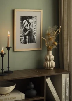 Passepartout Grå (Hvid kerne) - Bestilt efter mål