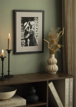 Passepartout Grå (Hvid kerne) - Bestilt efter mål