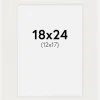 Passepartout Hvid 3 mm (Hvid kerne) 18x24 cm (12x17)