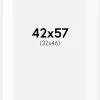Passepartout Hvid Standard (Hvid kerne) 42x57 cm (32x46)