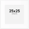 Passepartout Hvid Standard (Hvid kerne) 25x25 cm (17x17)