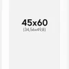 Passepartout Hvid Standard (Hvid kerne) 45x60 cm (34,56x49,8)