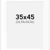 Passepartout Hvid Standard (Hvid kerne) 35x45 cm (26,94x34,56)