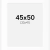 Passepartout Hvid Standard (Hvid kerne) 45x50 cm (33x41)