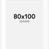 Passepartout Hvid Standard (Hvid kerne) 80x100 cm (64x84)