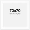 Passepartout Hvid Standard (Hvid kerne) 70x70 cm (59,96x59,96)