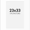 Passepartout Hvid Standard (Hvid kerne) 23x33 cm (14,24x21,86)