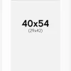 Passepartout Hvid Standard (Hvid kerne) 40x54 cm (29x42)