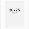 Passepartout Hvid Standard (Hvid kerne) 20x25 cm (14x19)