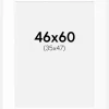 Passepartout Hvid Standard (Hvid kerne) 46x60 cm (35x47)
