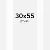 Passepartout Hvid Standard (Hvid kerne) 30x55 cm (19x44)